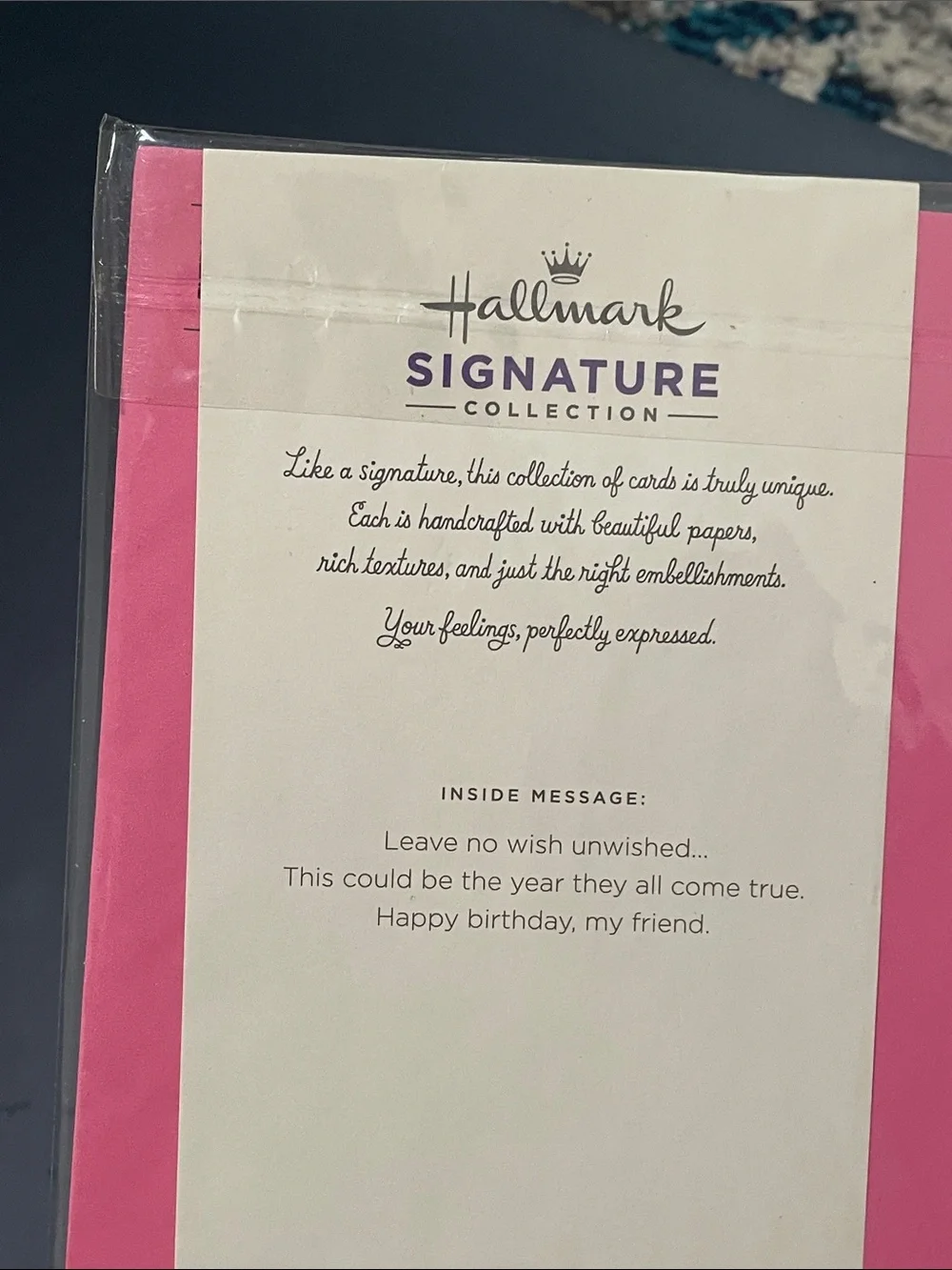 🖤5/$25 Pink Foil Birthday Candle Card with Yellow Gem Accents